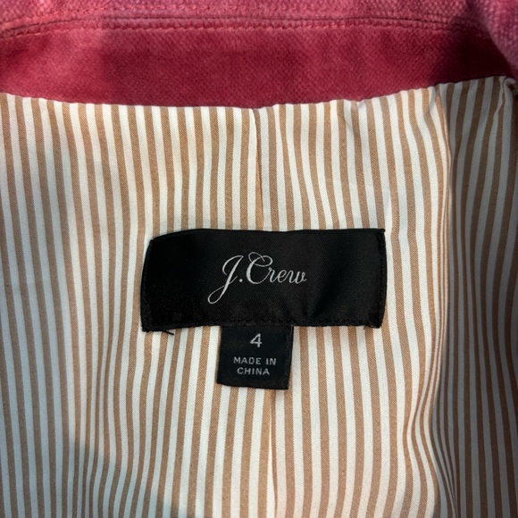 J. Crew Size 4 Pink Velvet Blazer - Picture 8 of 8